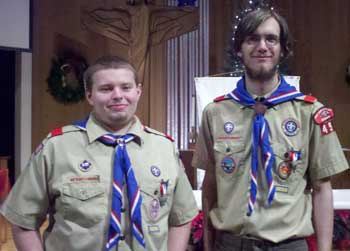 Lindbergh High School graduates Jason Henning and Griffin Mitchell.