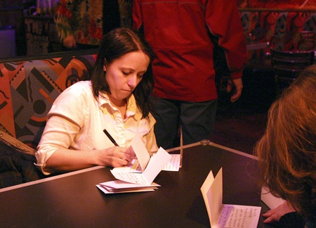 Deborah Christensen writes letters and gives money to the Lakewood police officer families who lost loved ones. The Rock pizzeria and Whistlestop Ale House hosted a fundraiser event Monday for locals to show support for the four murdered police officers.