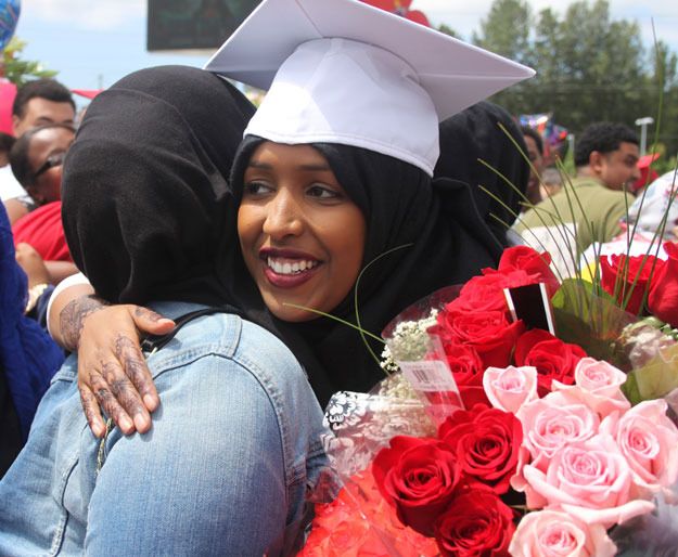 Fathia Sheikh Ali was one of almost 200 Renton High School seniors to graduate on June 12 at ShoWare Center in Kent. She plans to attend the University of Minnesota next year.