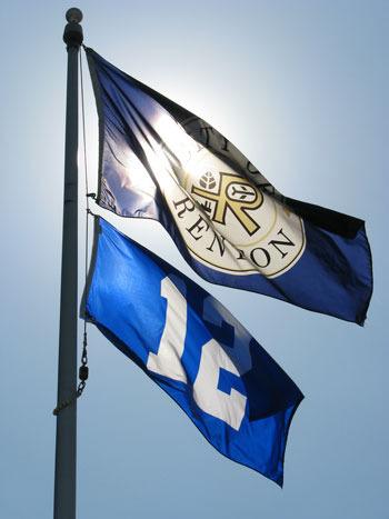 The 12th Man Flag flies just under the city flag at Renton City Hall.