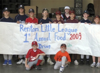 Renton Little League players helped unload about 3