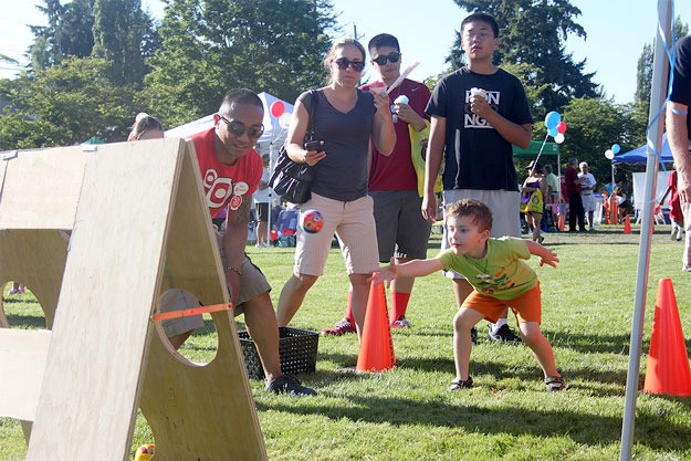 Dozens of families came out to Kennydale Lions Park Tuesday for National Night Out.