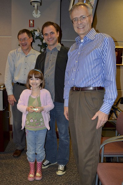 The Renton Film Frenzy V People’s Choice Curvee Award was presented Monday night to “Girls in Ghostland” at the Renton City Council meeting. The award was determined in online voting at RentonReporter.com. From left are Dean A. Radford