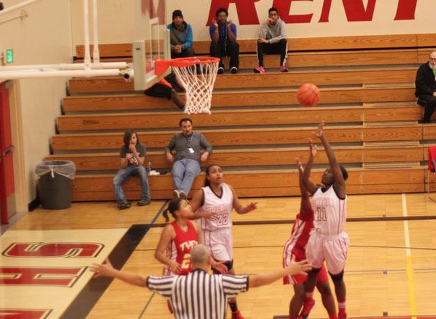 Renton's Iman Burks takes a shot Jan. 23 against Tyee.