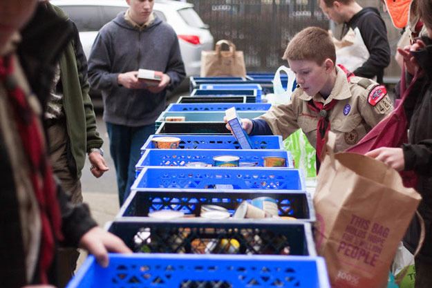 Boy Scouts from Renton and Kent collected 10