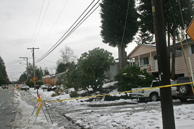 Renton's Fairwood West neighborhood has power but a primary transmission line at Southeast 164th street between 127th place southeast and 128th avenue southeast