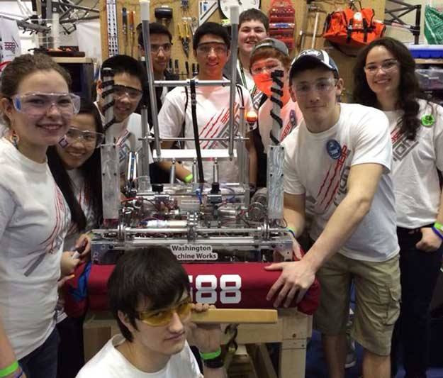 The Lindbergh High School robotics team.