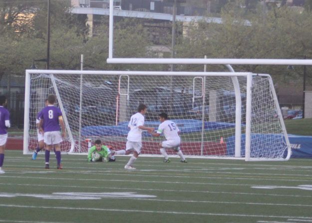 Hazen keeper Erik Johannesson makes a save on a penalty kick with less than three minutes left to preserve the win.