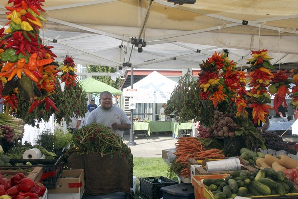 Antonio Bautista of Bautista Farms in Sunnyside in eastern Washington has found success with his assortment of chile peppers at the Renton Farmers Market.