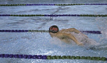 Lindbergh's Tim Hillar-Catello competes in the 200 IM against Highline Jan. 12.