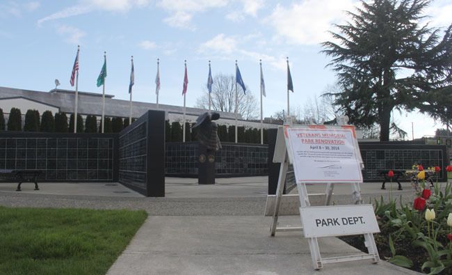 The city will begin replacing the plaques on the Veterans Memorial this month.