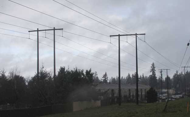 The Puget Sound Energy right-of-way on which these transmission lines sit near Monroe Avenue is one of the two possible routes through Renton being discussed for an upgrade to the energy purveyor's transmission lines.