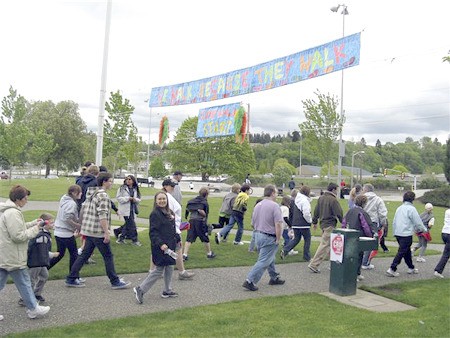 Renton’s CROP Walk started at Liberty Park and proceeded on the Cedar River Trail.