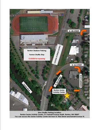 The River Days shuttle parking has been moved due to repaving at Renton Memorial Stadium.