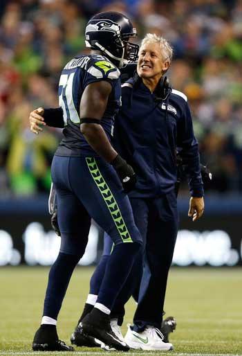 Seahawks' Bobby Wagner, Pete Carroll share 'moment of appreciation