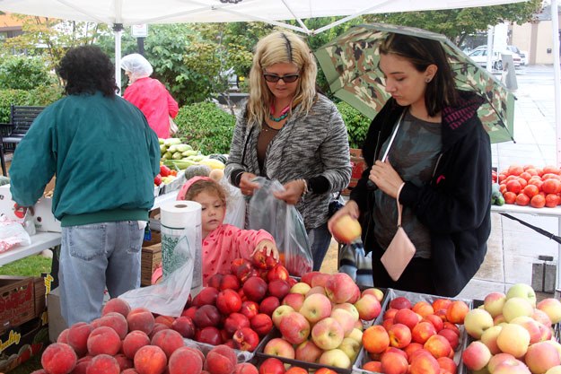 Last week was a damp one at the Renton Farmers Market