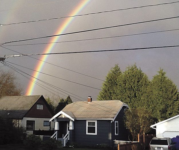 A rainbow over North Renton gives photographer Mike O'Donin 'Hope For Spring.'