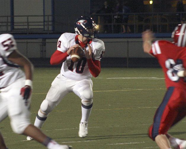 Lindbergh quarterback Matt Stuart drops back to pass against Kennedy Oct. 15.