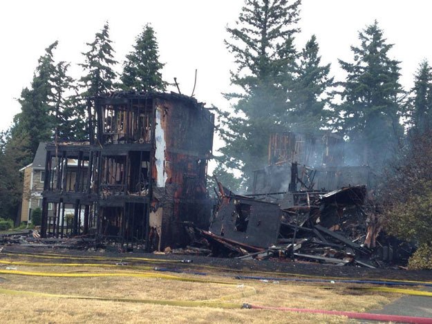 Fire destroyed multiple units at Regency Hills on Saturday.