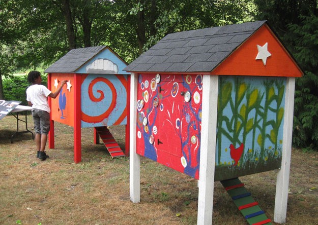 The ARTFarm chicken coops are a new feature at Skyway Park on West Hill