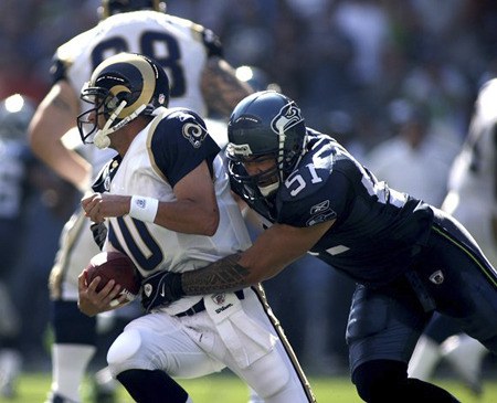 Former St. Louis Rams quarterback playing against the Seahawks last season.