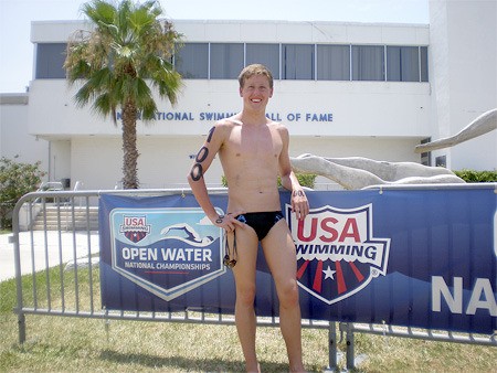 Renton's Steve Sholdra after placing 15th at the USA Swim Open Water Nationals June 12.