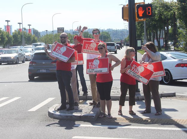 Renton teachers took to the streets for a one-day