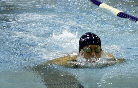 Hazen's Kristal Kozai swims in the Renton all-city meet Oct. 9.