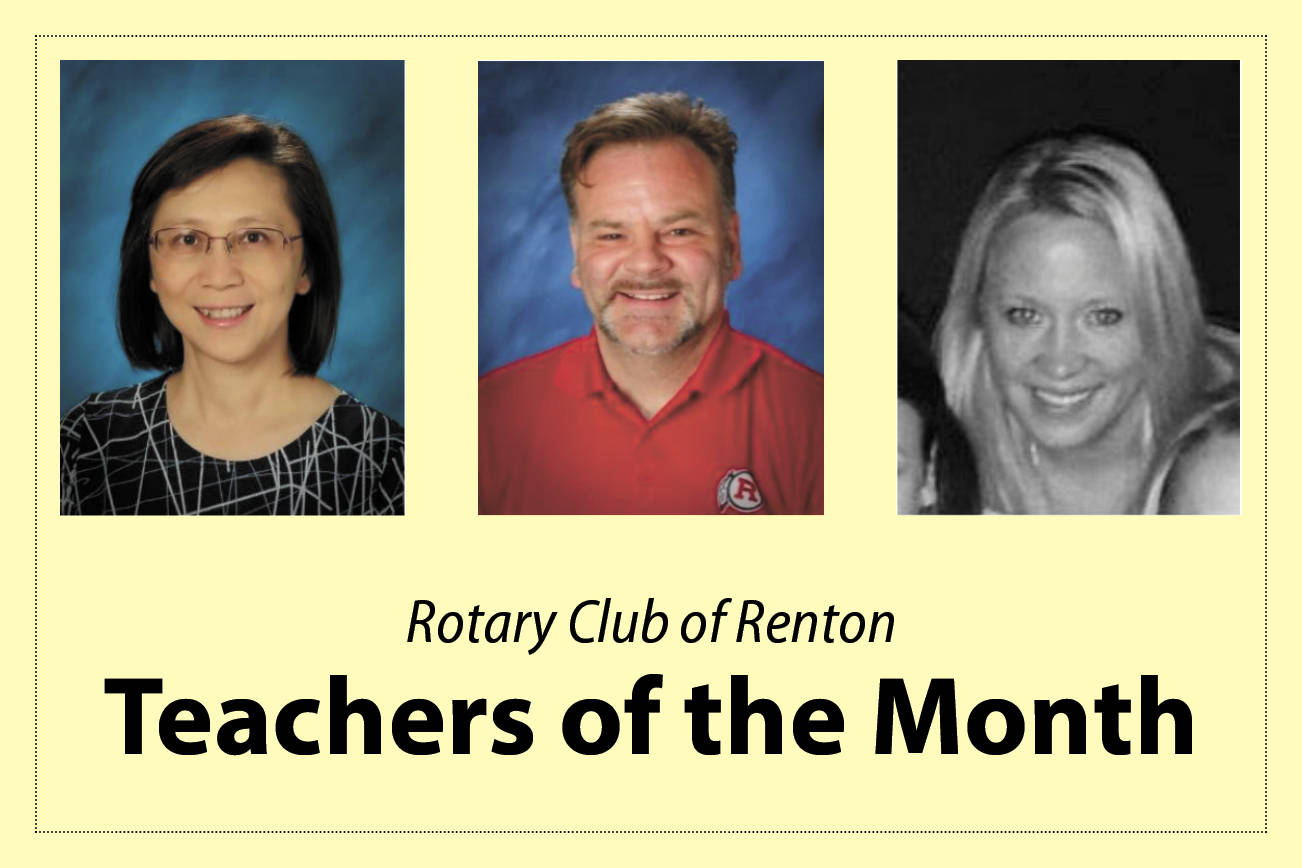 From left, Jennifer Lin, Malcolm Collie and Sarah Jensen were selected as October’s teachers of the month. (Courtesy photos)