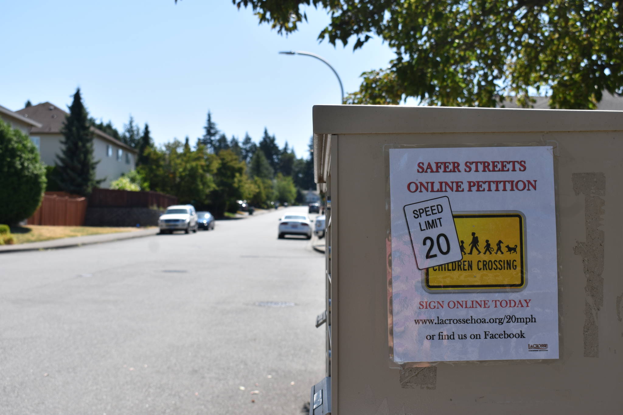 In the LaCrosse neighborhood in upper Kennydale, the process to get a 20 mph speed limit is almost complete. Haley Ausbun/Staff photo.