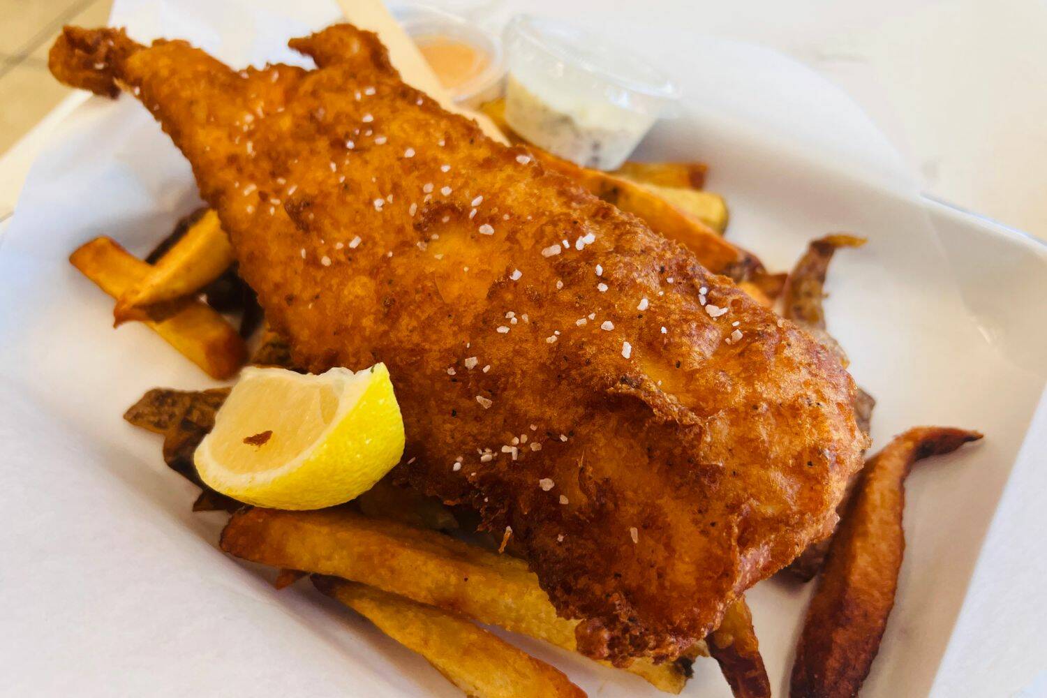 Cameron Sheppard/Sound Publishing
House fish and chips from Salty Blue in Renton