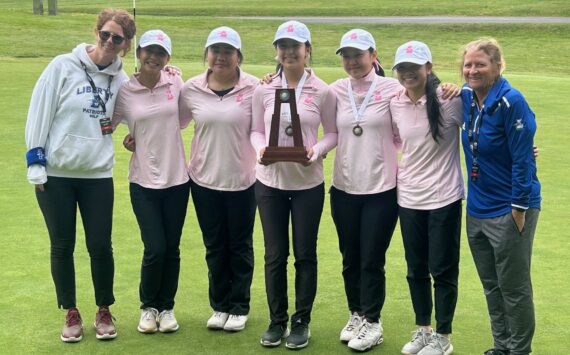 Liberty girls golf team took second in state. Photo provided by Matthew Stuart.