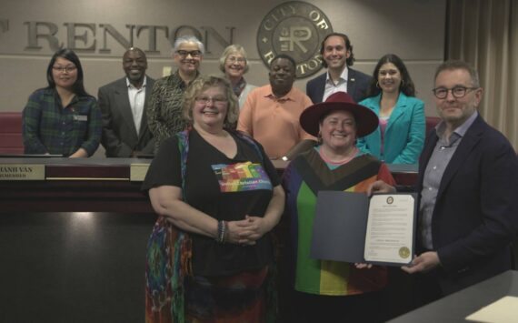 Pride proclamation at the Renton City Council meeting June 10. Photo courtesy of the City of Renton