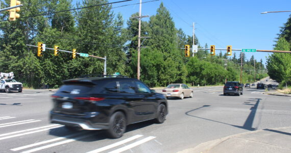 Cars drive northbound through the intersection of Southeast 192nd Street and 140th Avenue Southeast in Fairwood. An 18-year-old was driving over 100 mph southbound through this intersection on March 19 when his car hit a minivan, resulting in the deaths of one woman and three minors. Photo by Bailey Jo Josie/Sound Publishing.