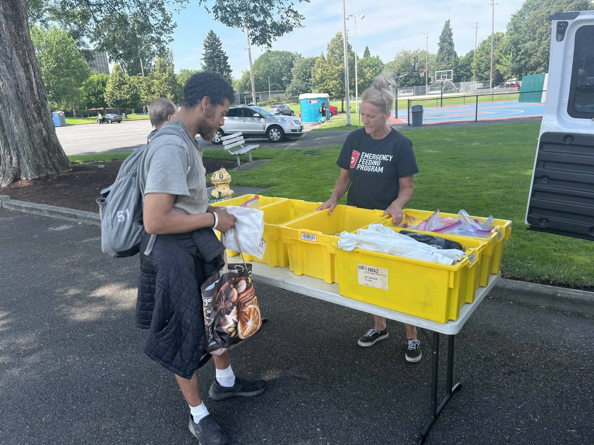 The Emergency Feeding Program came to Liberty Park in Renton on July 17. Photos by Max Burchi/Sound Publishing