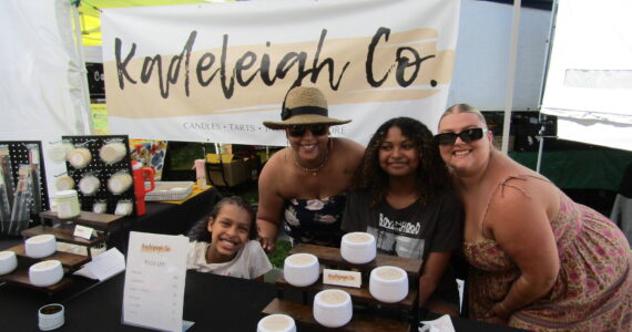 Kadeleigh Co. is a candle, incense and tart company. From left to right: Kadence Jackson, Elexis Jackson, Karleigh Jackson, and friend Hannah. Photo courtesy Annika Hauer