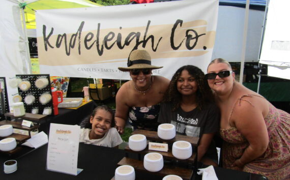 Kadeleigh Co. is a candle, incense and tart company. From left to right: Kadence Jackson, Elexis Jackson, Karleigh Jackson, and friend Hannah. Photo courtesy Annika Hauer