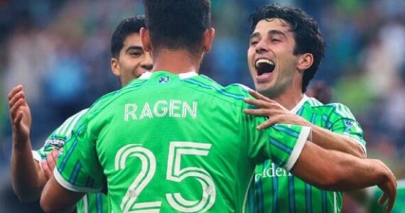 Seattle Sounders just beat the second placed LA Galaxy, 3-1, on Aug. 8 in a Leagues Cup match. (Screenshot from Sounders FC Facebook page)