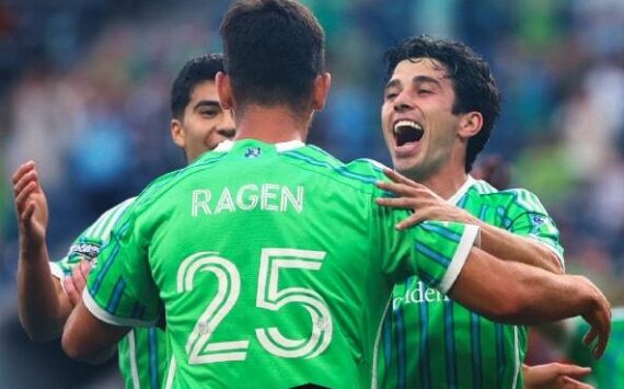 Seattle Sounders just beat the second placed LA Galaxy, 3-1, on Aug. 8 in a Leagues Cup match. (Screenshot from Sounders FC Facebook page)