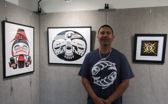 Photo by Annika Hauer/Sound Publishing. 
Tommy Segundo in the Black River Cultural Arts Center in Renton, with his art.