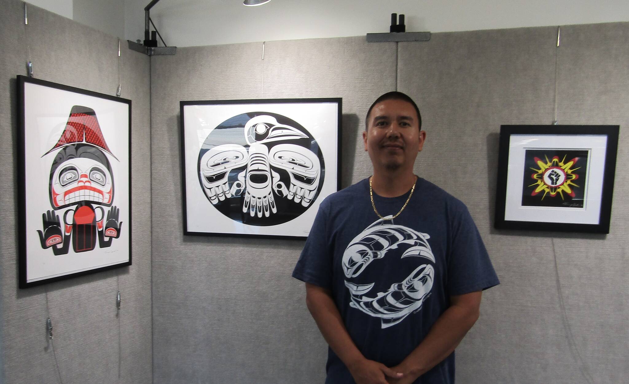 Photo by Annika Hauer/Sound Publishing. 
Tommy Segundo in the Black River Cultural Arts Center in Renton, with his art.