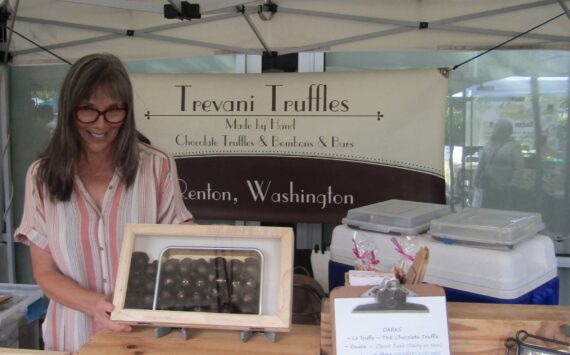 Annie Boyington with her truffles. Photo courtesy of Annika Hauer