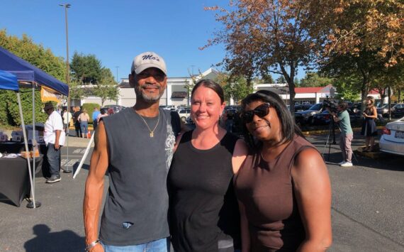 Roman Rogers, Jackie Maples, and Aloria Rogers. (Benjamin Leung/Renton Reporter)