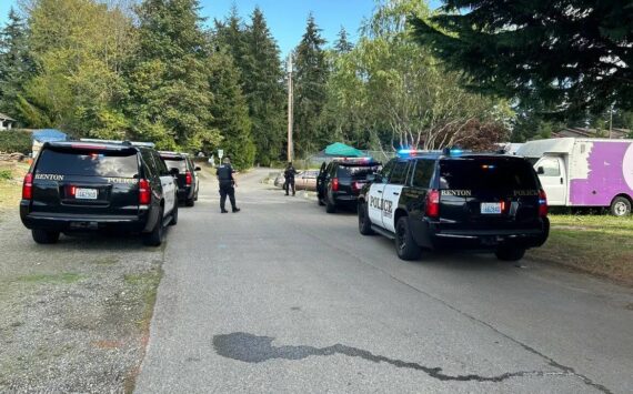 Courtesy of the Renton Police Department
Renton Police officers at approximately 2:16 p.m. Sept. 27 after a 19-year-old called 911 and reported that he stabbed a man.