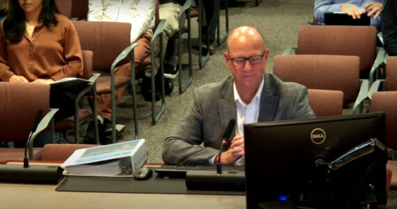 Renton public works administrator Martin Pastucha after he presented the public works budget. (Photo from Oct. 14 Committee of the Whole meeting)