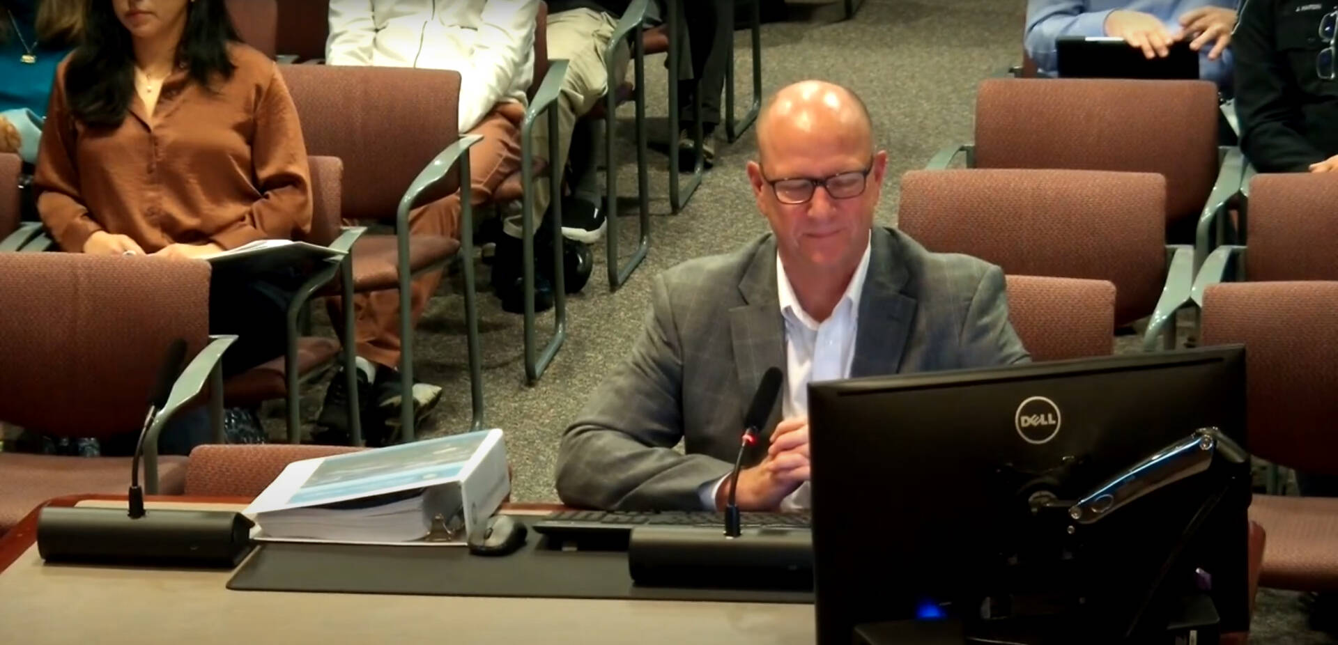 Renton public works administrator Martin Pastucha after he presented the public works budget. (Photo from Oct. 14 Committee of the Whole meeting)