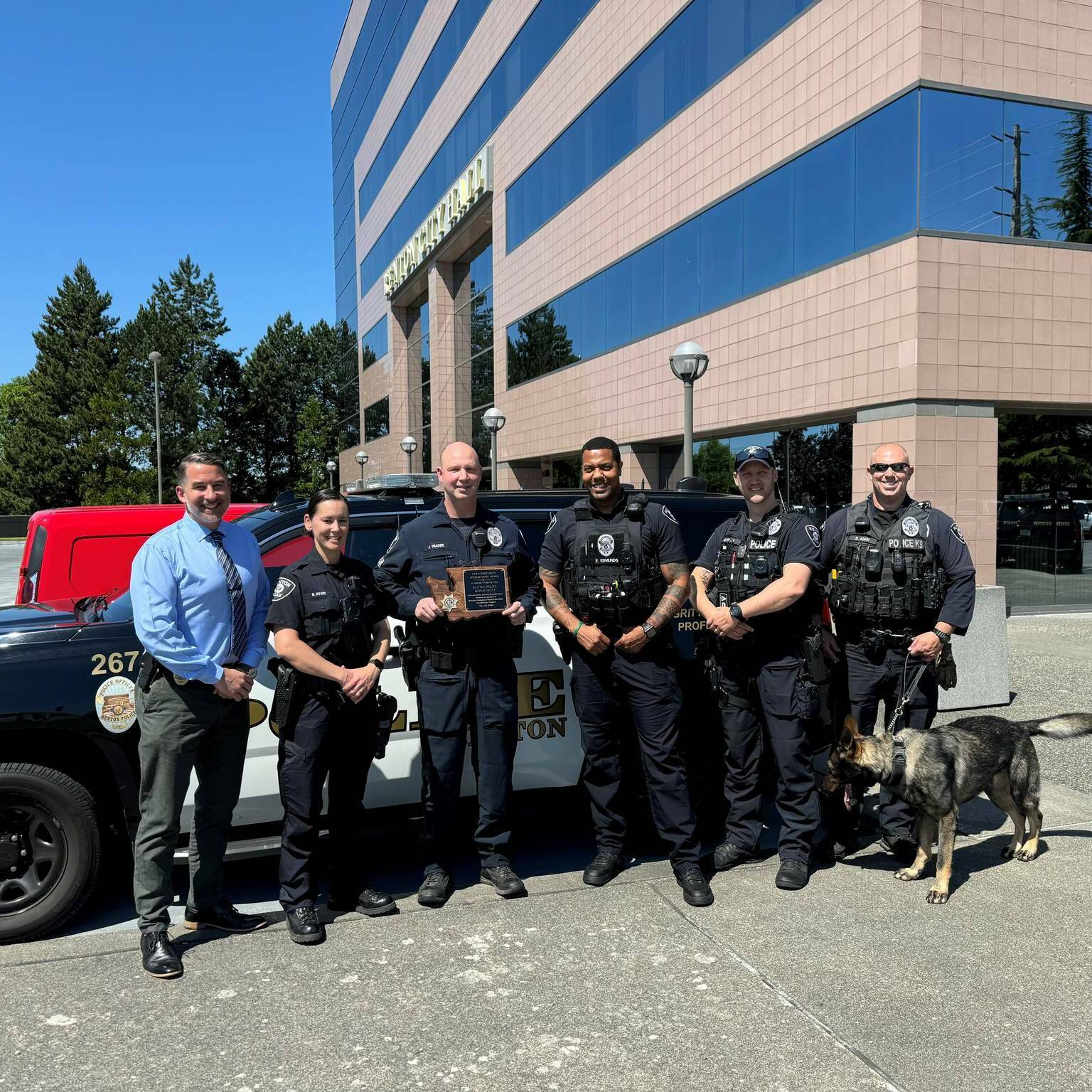 Renton Police Department officers. From the RPD Facebook page