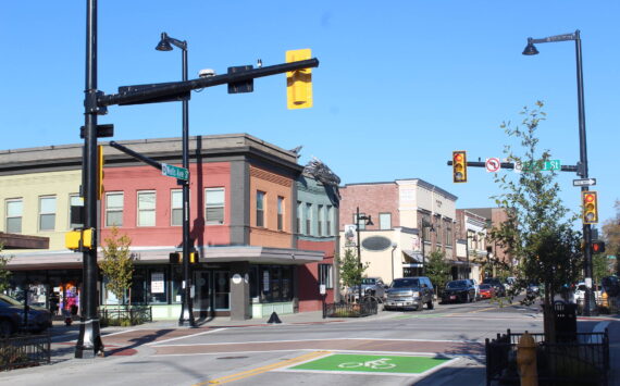 Downtown Renton, pictured here on Wells Avenue and 3rd Street with a view of Erasmus the Renton Dragon. File photo