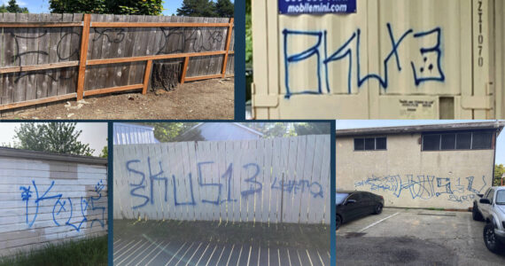 Renton graffiti possibly linked to gangs. Photo courtesy of City of Renton