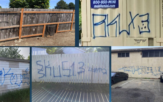 Renton graffiti possibly linked to gangs. Photo courtesy of City of Renton